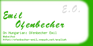 emil ofenbecher business card